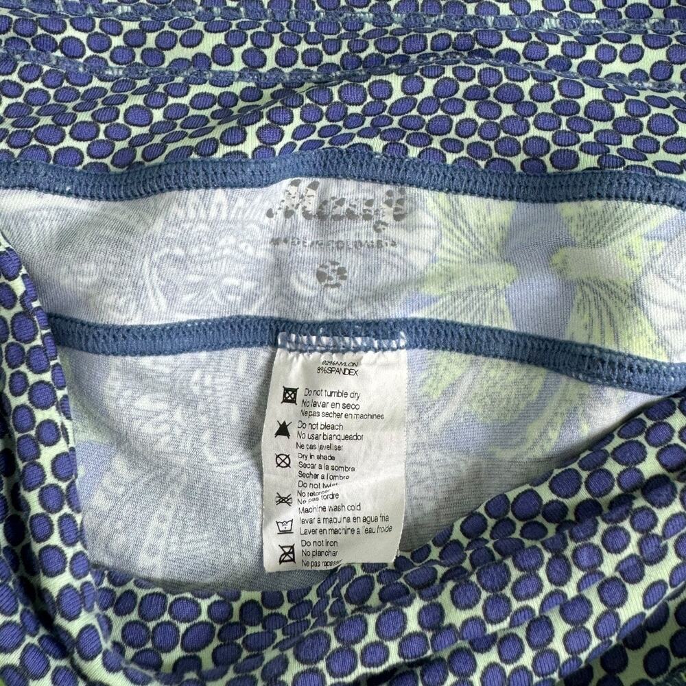 Maaji Matching Workout Set Small Sports Bra Stirrup Leggings Blue Print Beach - Picture 10 of 13